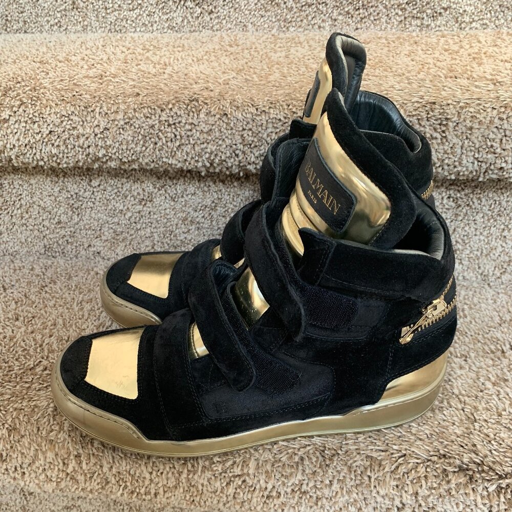 Balmain Black and Gold Men's Boots